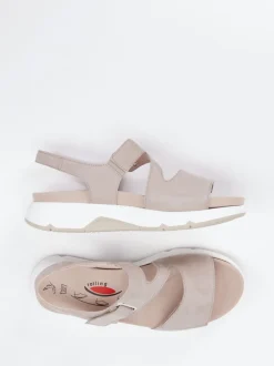 Gabor Comfort – Sandalen aus Nubukleder in Beige