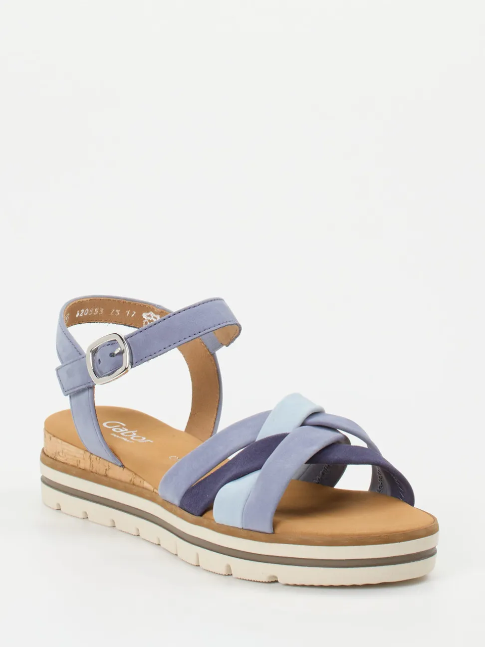 Gabor Comfort – Sandalette aus Nubukleder in Pastellblau