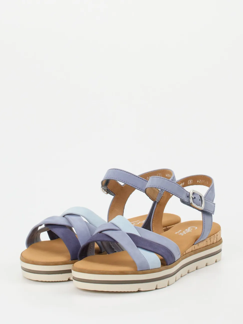 Gabor Comfort – Sandalette aus Nubukleder in Pastellblau