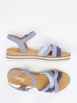 Gabor Comfort – Sandalette aus Nubukleder in Pastellblau