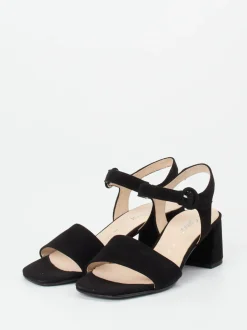 Gabor Comfort – Sandalette aus Veloursleder schwarz