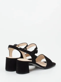 Gabor Comfort – Sandalette aus Veloursleder schwarz