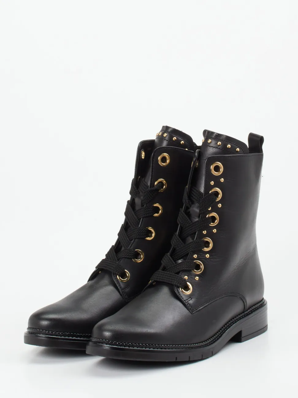 Gabor Comfort – Schnürboots aus Kalbleder Schwarz