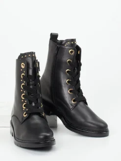 Gabor Comfort – Schnürboots aus Kalbleder Schwarz