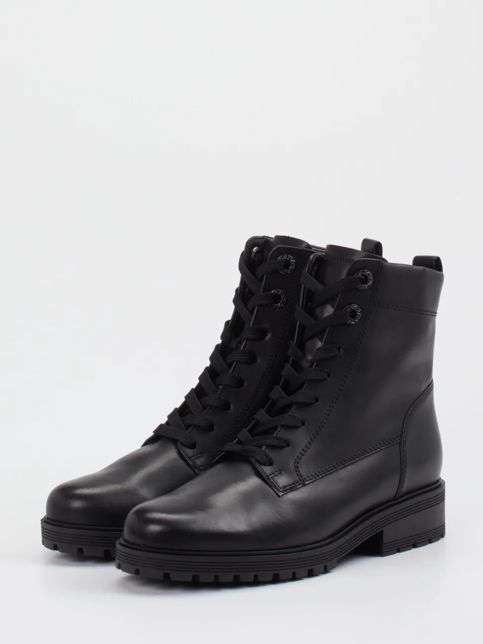 Gabor Comfort – Schnürboots aus Kalbleder schwarz