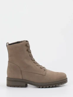 Gabor Comfort – Schnürboots aus Nubukleder in Taupe
