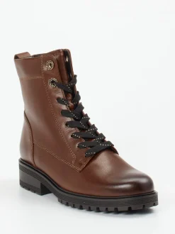 Gabor Comfort – Schnürboots aus Kalbleder braun