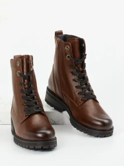 Gabor Comfort – Schnürboots aus Kalbleder braun