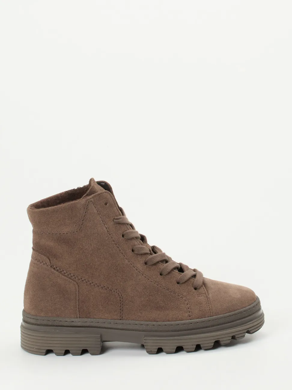 Gabor Comfort – Schnürboots aus Veloursleder Braun