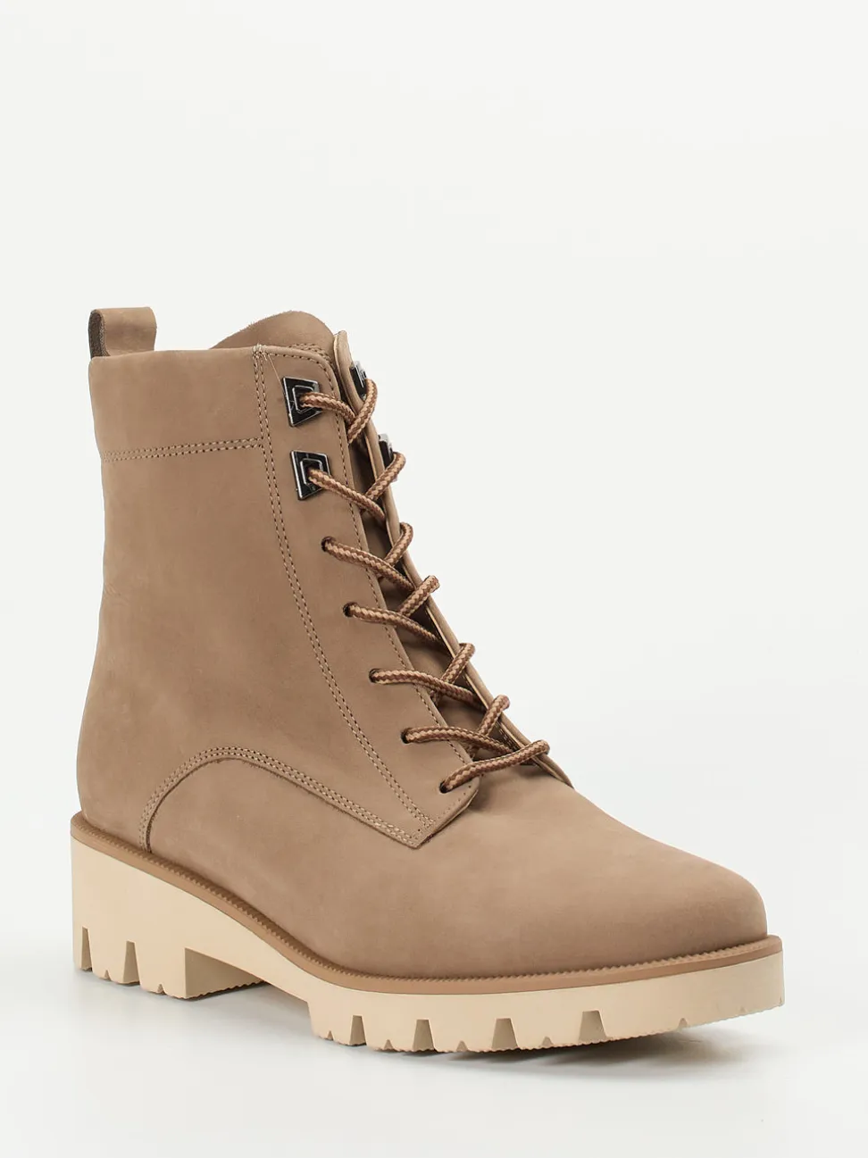 Gabor Comfort – Schnürboots aus Nubukleder beige