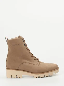 Gabor Comfort – Schnürboots aus Nubukleder beige