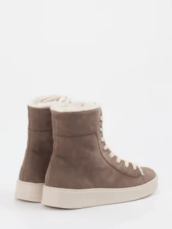 Gabor Comfort – Schnürboots aus Nubukleder in Taupe
