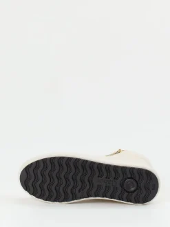 Gabor Comfort – Schnürboots aus Lackleder cremeweiß