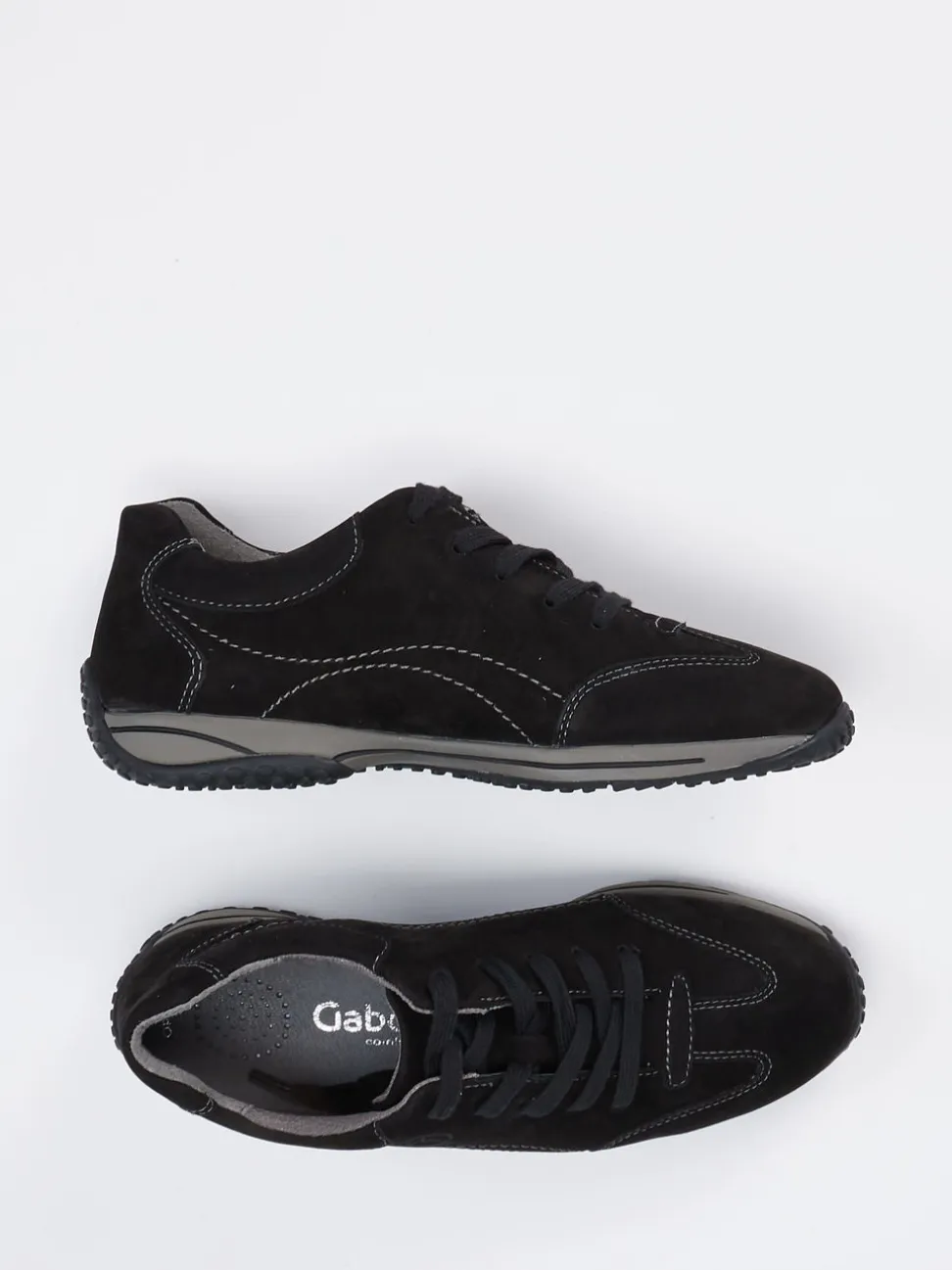 Gabor Comfort – Schnürschuhe aus Nubukleder schwarz