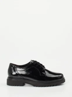 Gabor Comfort – Schnürschuh aus Lackleder schwarz