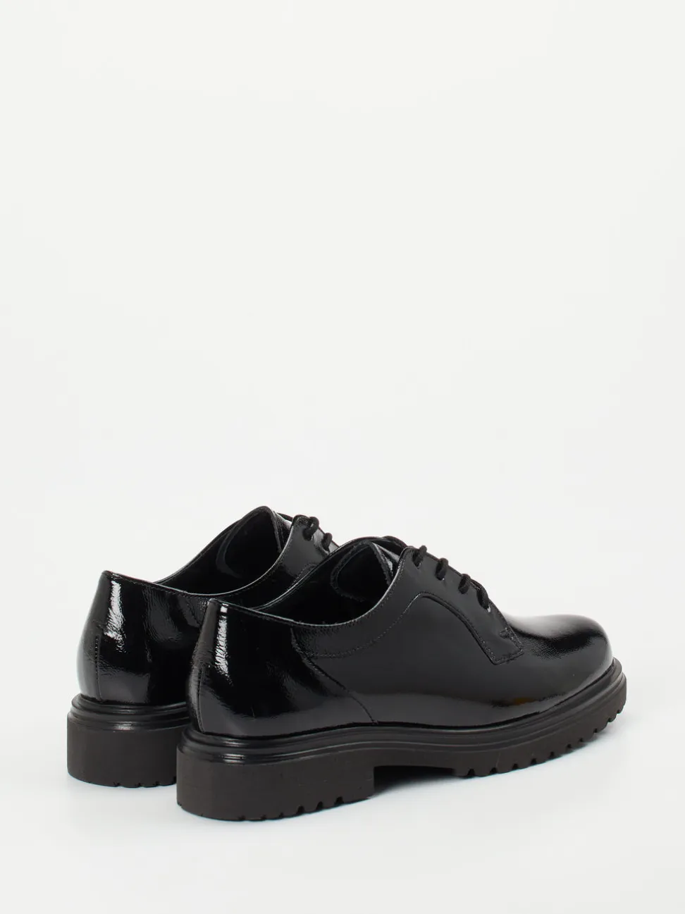 Gabor Comfort – Schnürschuh aus Lackleder schwarz