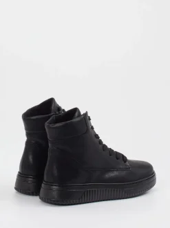 Gabor Comfort – Schnürstiefelette aus Kalbleder schwarz