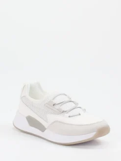 Gabor Comfort – Slipper aus Veloursleder und Mesh weiß