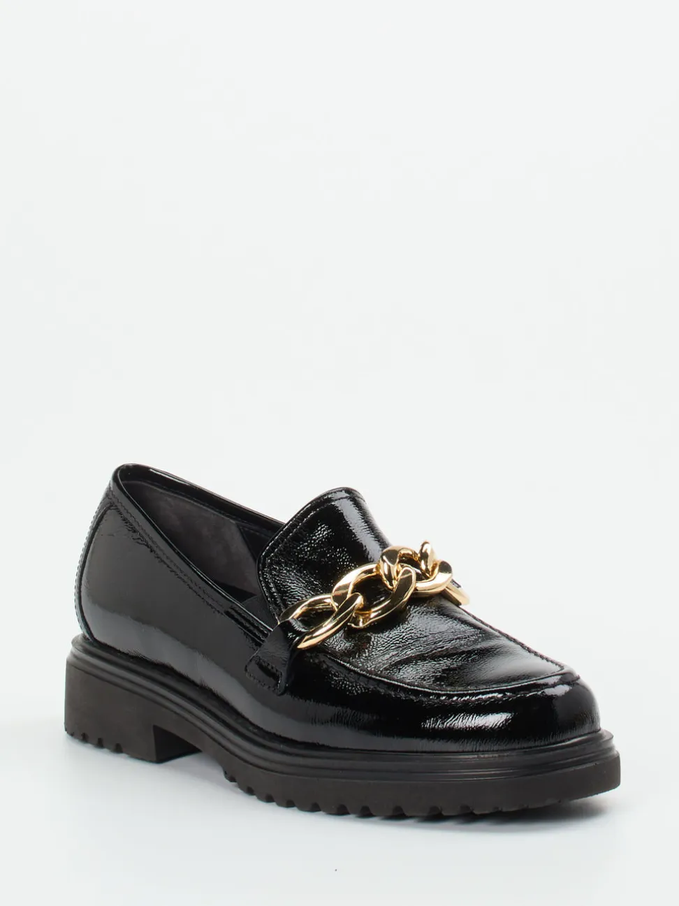 Gabor Comfort – Slipper aus Lackleder Schwarz
