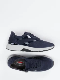 Gabor Comfort – Sneaker aus Nubukleder in Marineblau