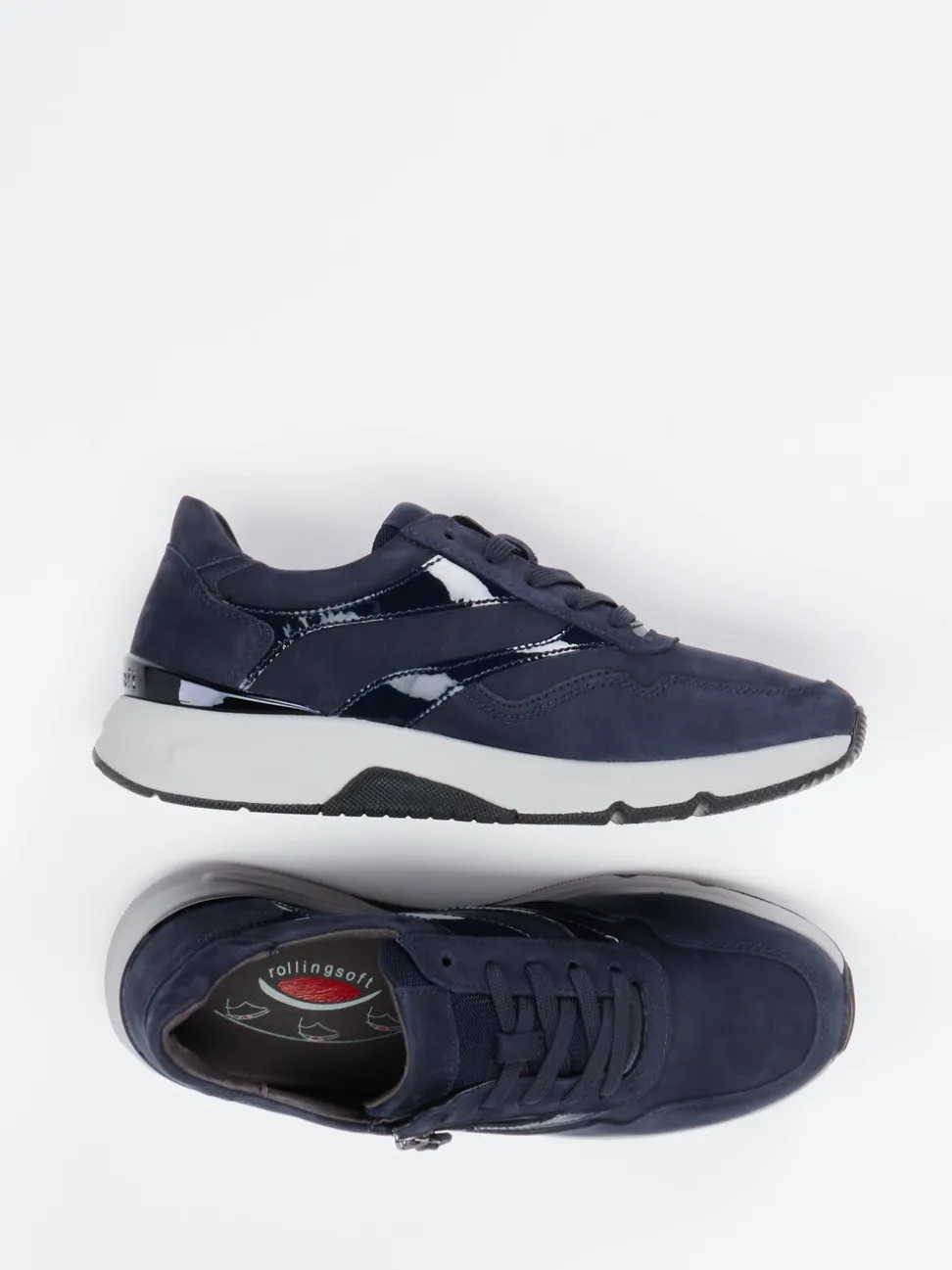 Gabor Comfort – Sneaker aus Nubukleder in Marineblau