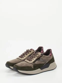 Gabor Comfort – Sneaker aus Veloursleder in Herbstfarben