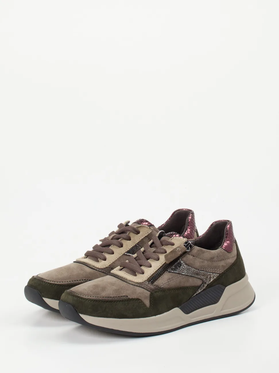 Gabor Comfort – Sneaker aus Veloursleder in Herbstfarben