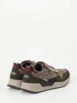 Gabor Comfort – Sneaker aus Veloursleder in Herbstfarben