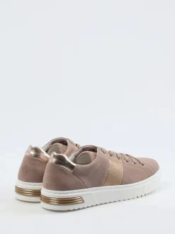 Gabor Comfort – Sneaker aus Veloursleder Rosébeige