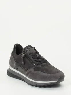 Gabor Comfort – Sneaker aus Veloursleder anthrazit