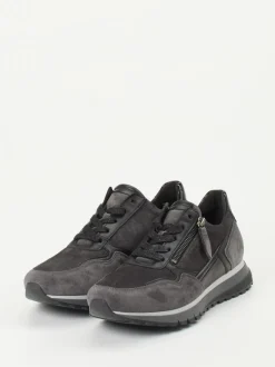 Gabor Comfort – Sneaker aus Veloursleder anthrazit