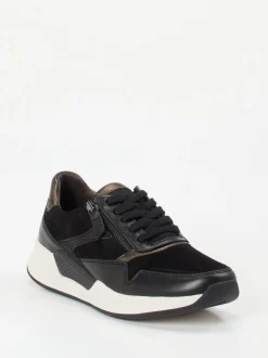 Gabor Comfort – Sneaker aus Velourleder in Schwarz