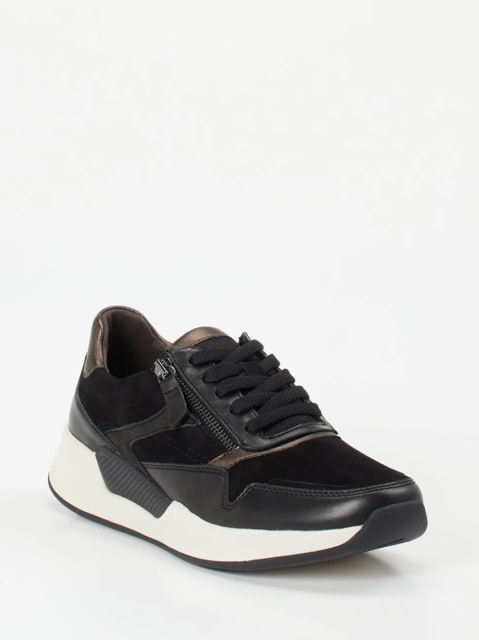 Gabor Comfort – Sneaker aus Velourleder in Schwarz
