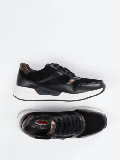 Gabor Comfort – Sneaker aus Velourleder in Schwarz