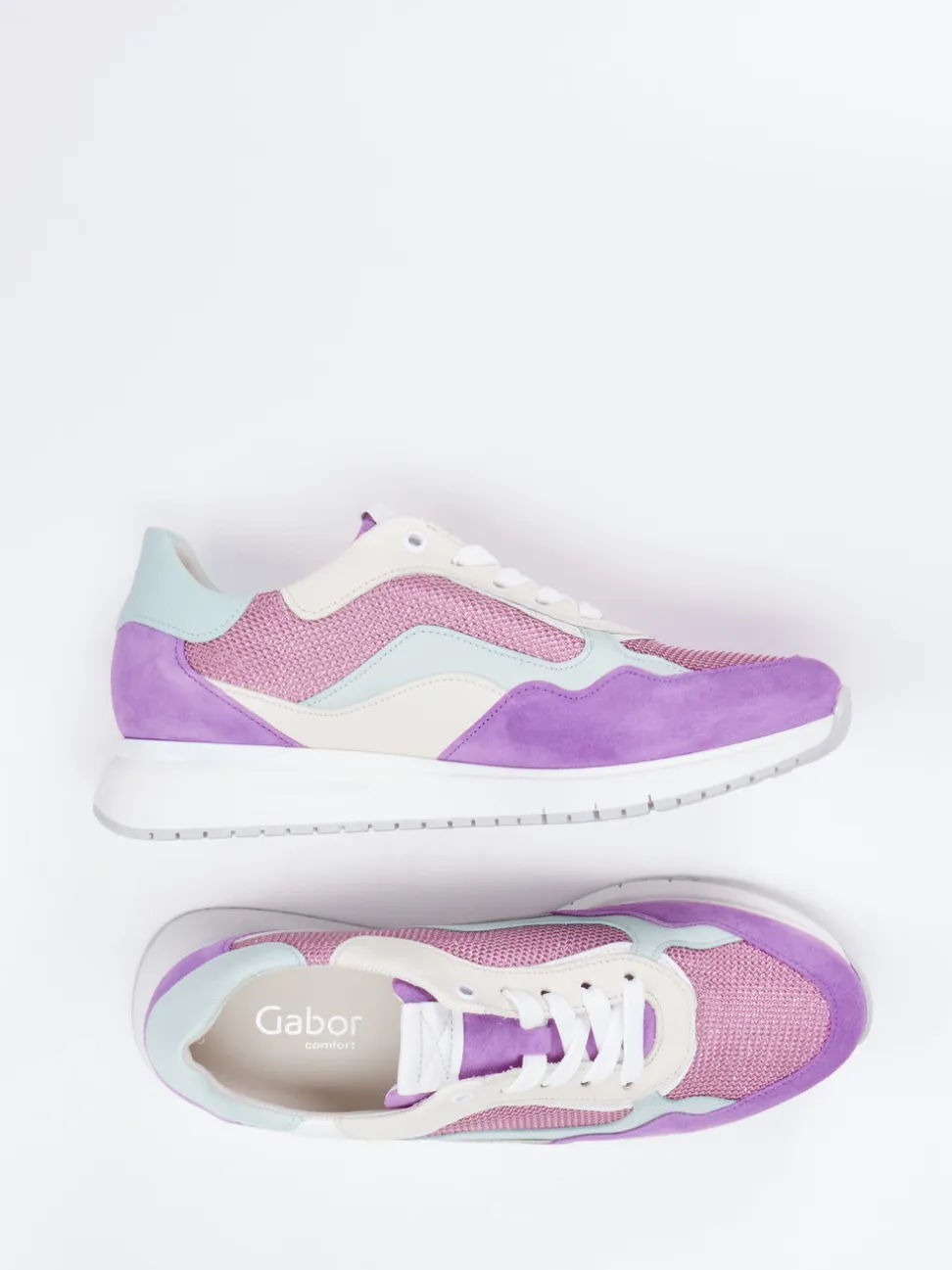 Gabor Comfort – Sneaker aus Veloursleder Flieder