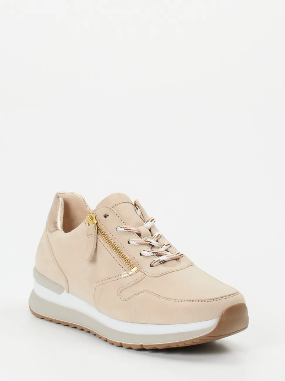 Gabor Comfort – Sneaker aus Veloursleder beige