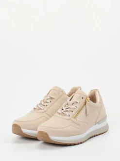 Gabor Comfort – Sneaker aus Veloursleder beige