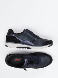 Gabor Comfort – Sneaker aus Metallicleder in Blau