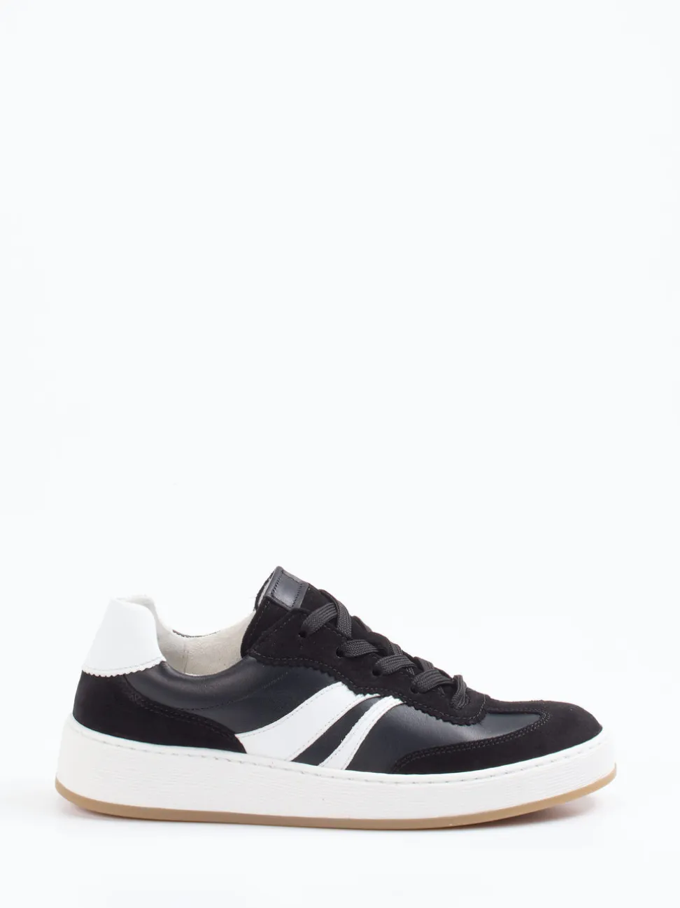 Gabor Comfort – Sneaker aus Velours- und Glattleder schwarz