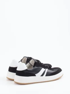 Gabor Comfort – Sneaker aus Velours- und Glattleder schwarz