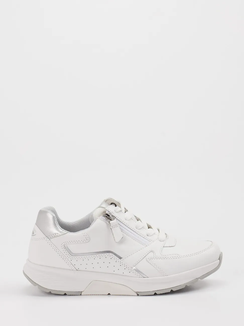 Gabor Comfort – Sneaker aus Kalbleder in Offwhite