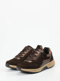 Gabor Comfort – Sneaker aus Veloursleder Dunkelbraun