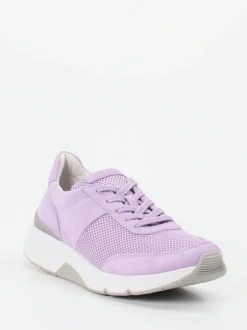 Gabor Comfort – Sneaker aus Velour/Textil in Flieder