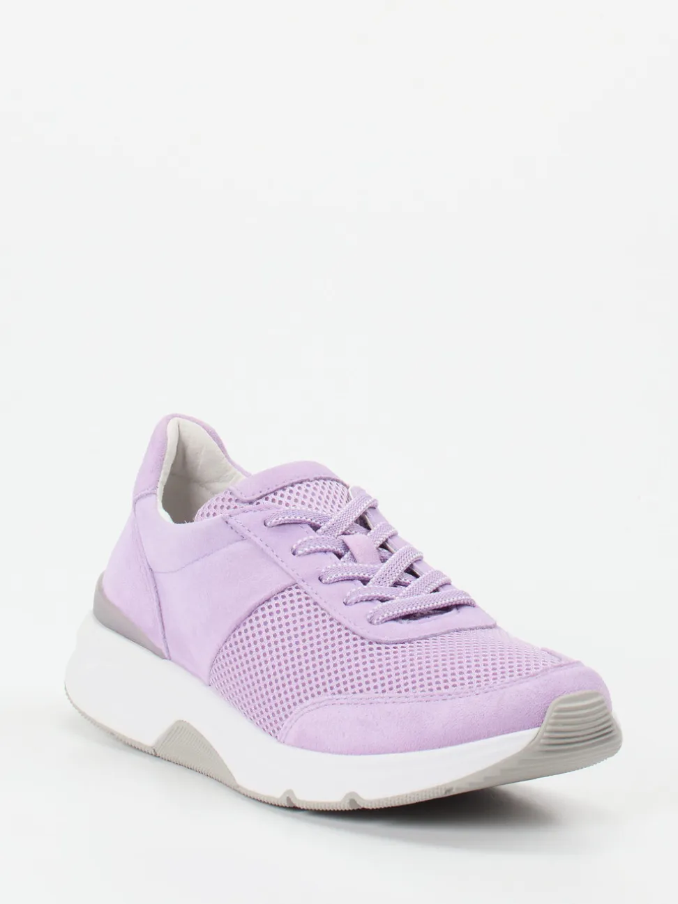 Gabor Comfort – Sneaker aus Velour/Textil in Flieder