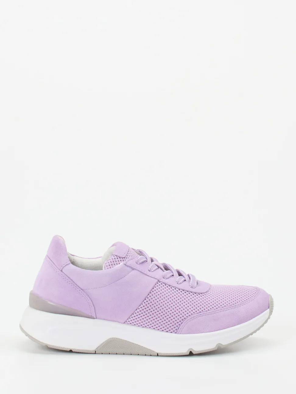 Gabor Comfort – Sneaker aus Velour/Textil in Flieder