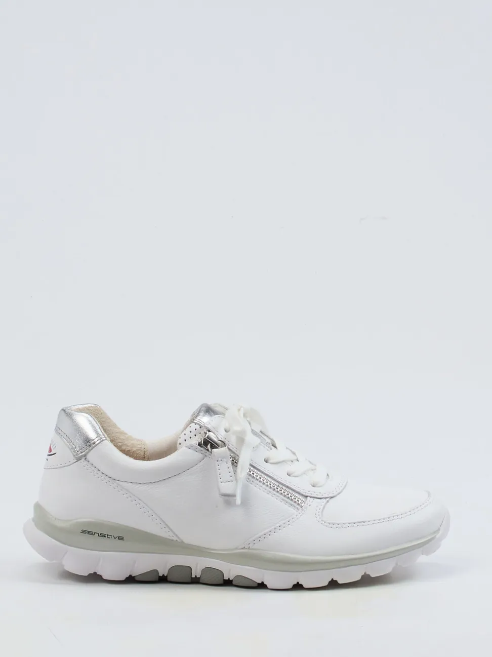 Gabor Comfort – Sneaker aus Kalbleder in Weiß
