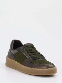 Gabor Comfort – Sneaker aus Veloursleder Olivgrün