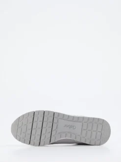 Gabor Comfort – Sneaker aus Metallicleder silber