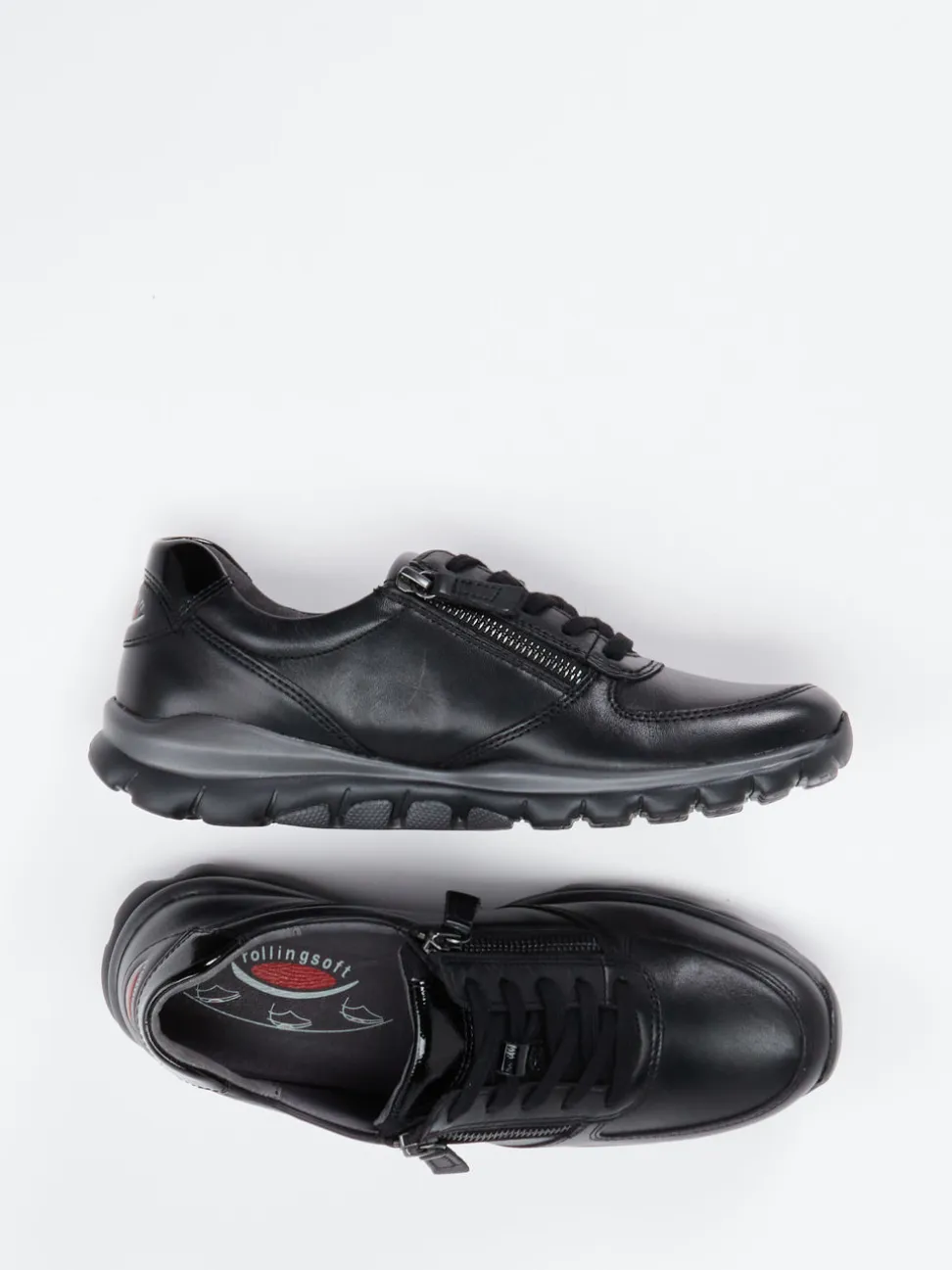Gabor Comfort – Sneaker aus Kalbleder schwarz