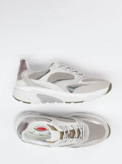 Gabor Comfort – Sneaker aus Velour und Textil Beige